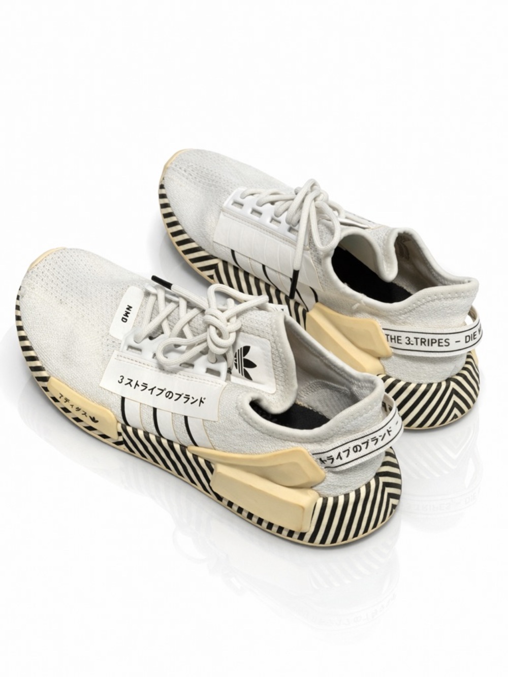 adidas White Athletic Sneaker with Black Insole
